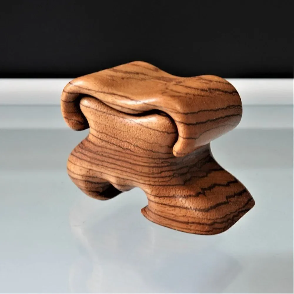 Fred Buss Zebrawood Shoe Shape Jewelry Box